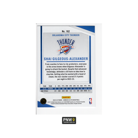 2023-24 Panini Elite Shai Gilgeous-Alexander Purple 67/49 – Oklahoma City Thunder
