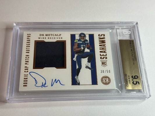 2019 Encased DK Metcalf Rookie Cap Patch Auto RC /50 BGS 9.5 10 Seahawks