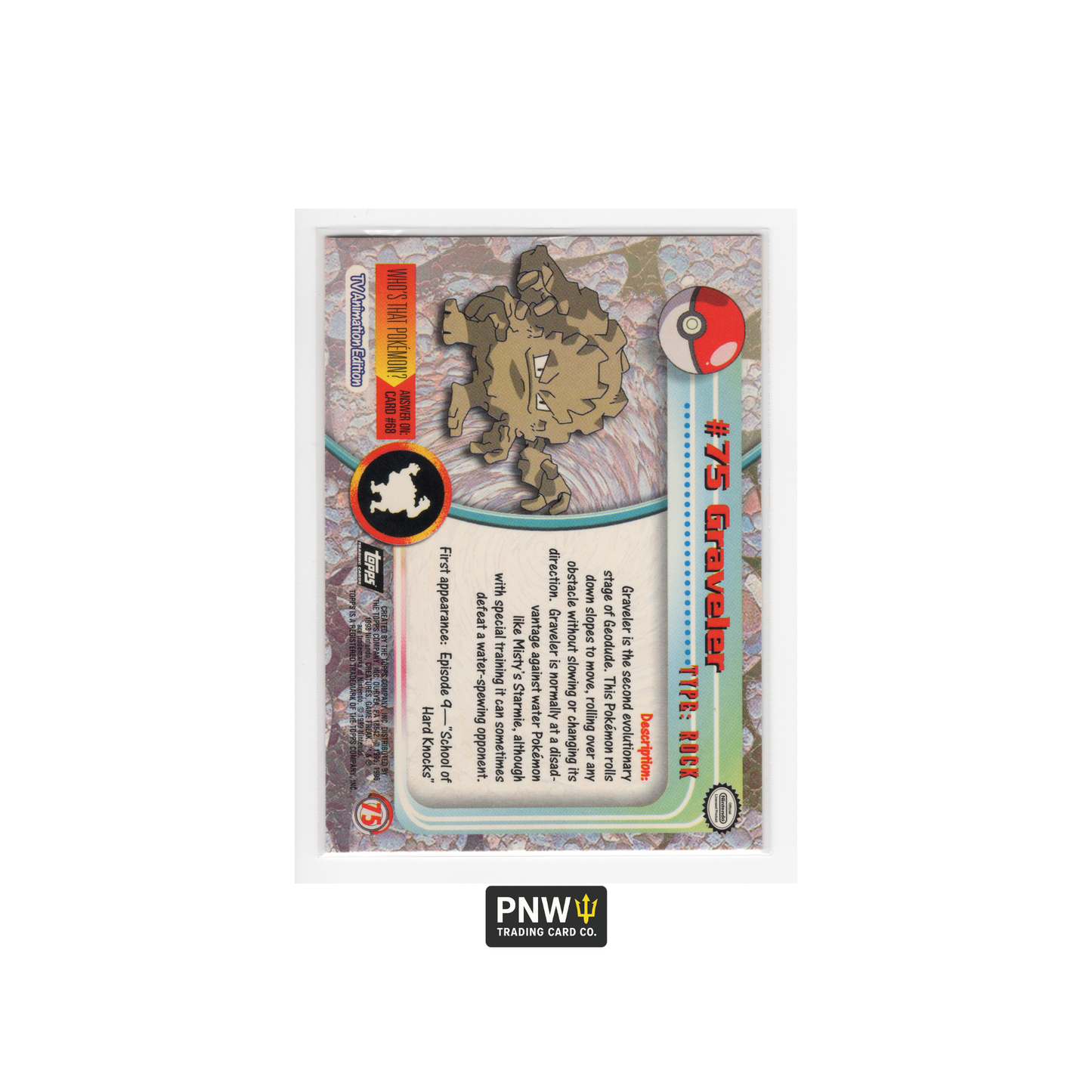 Topps Pokémon TV Animation Edition 7 Card Non-Foil Lot Butterfree, Dewgong, Graveler