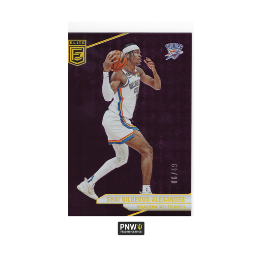 2023-24 Panini Elite Shai Gilgeous-Alexander Purple 67/49 – Oklahoma City Thunder