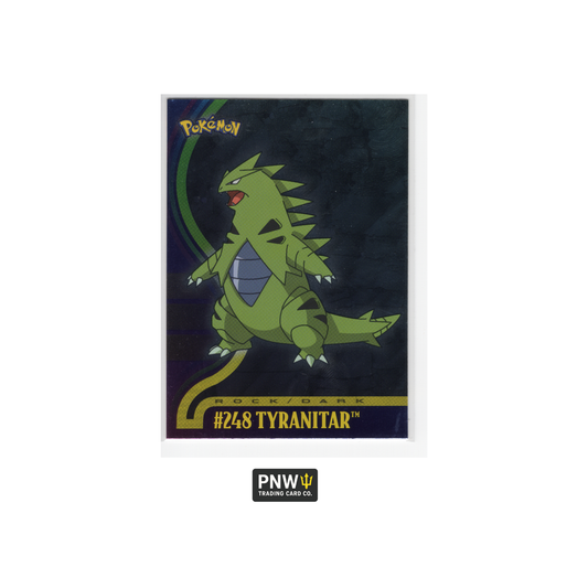 Tyranitar - Blue Label Holo Foil - 2001 Topps TV Animation Edition #248
