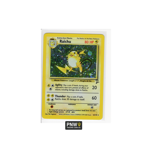 Raichu Holo Base Set 2 Unlimited 16/130 WOTC Vintage Pokémon