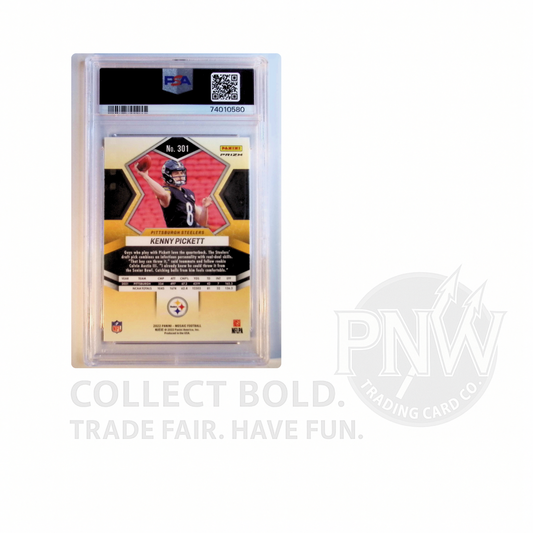 2022 Panini Mosaic Kenny Pickett Green Mosaic RC PSA 10 (#301)