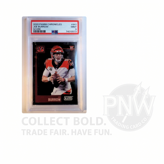 2020 Panini Chronicles Score Joe Burrow RC PSA 9 (#441)