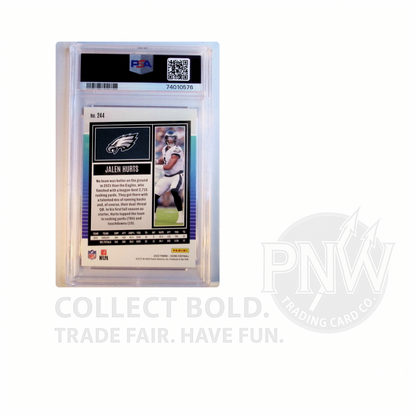 2022 Score Jalen Hurts Dots Red 244 499 PSA 9 Mint Eagles QB Serial Numbered