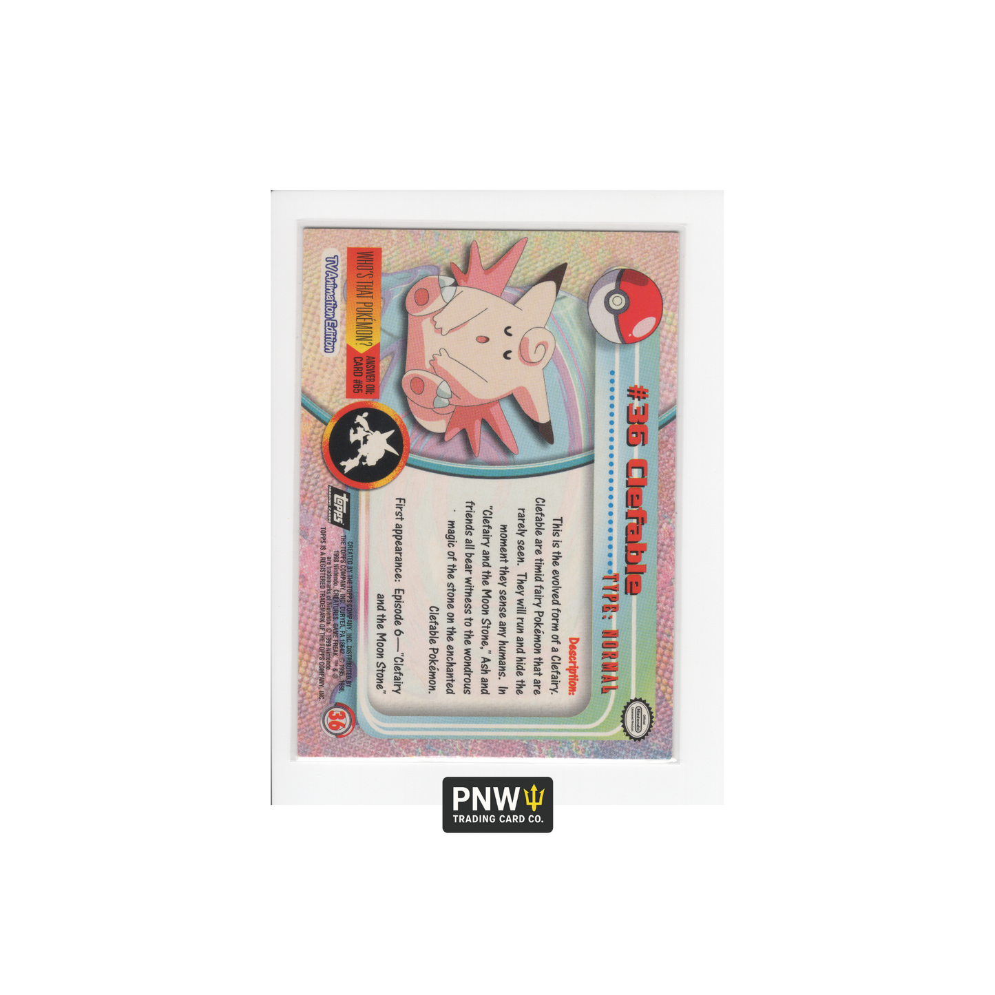 Topps Pokémon TV Animation Edition 4 Card Lot Umbreon, Clefable, Nidoking, Pidgey