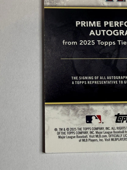 2025 Topps Tier One Corbin Carroll Prime Performers Auto /199 On Card Dbacks