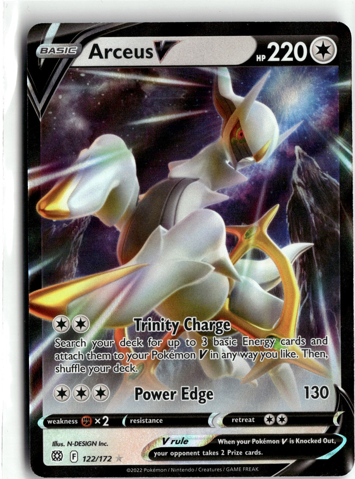 SWSH09: Brilliant Stars #122/172 Arceus V