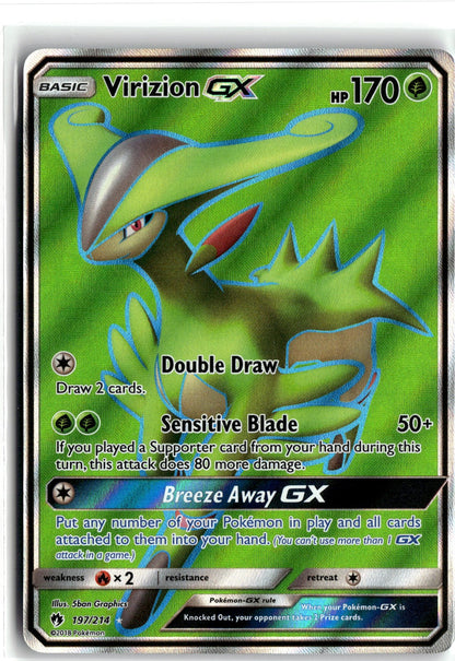SM - Lost Thunder #197/214 Virizion GX (Full Art)