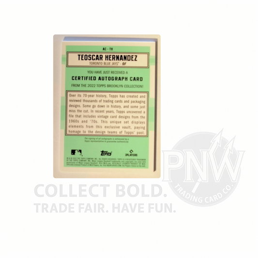 2022 Topps Brooklyn Collection Teoscar Hernandez Gold Auto 12/50 Dodgers