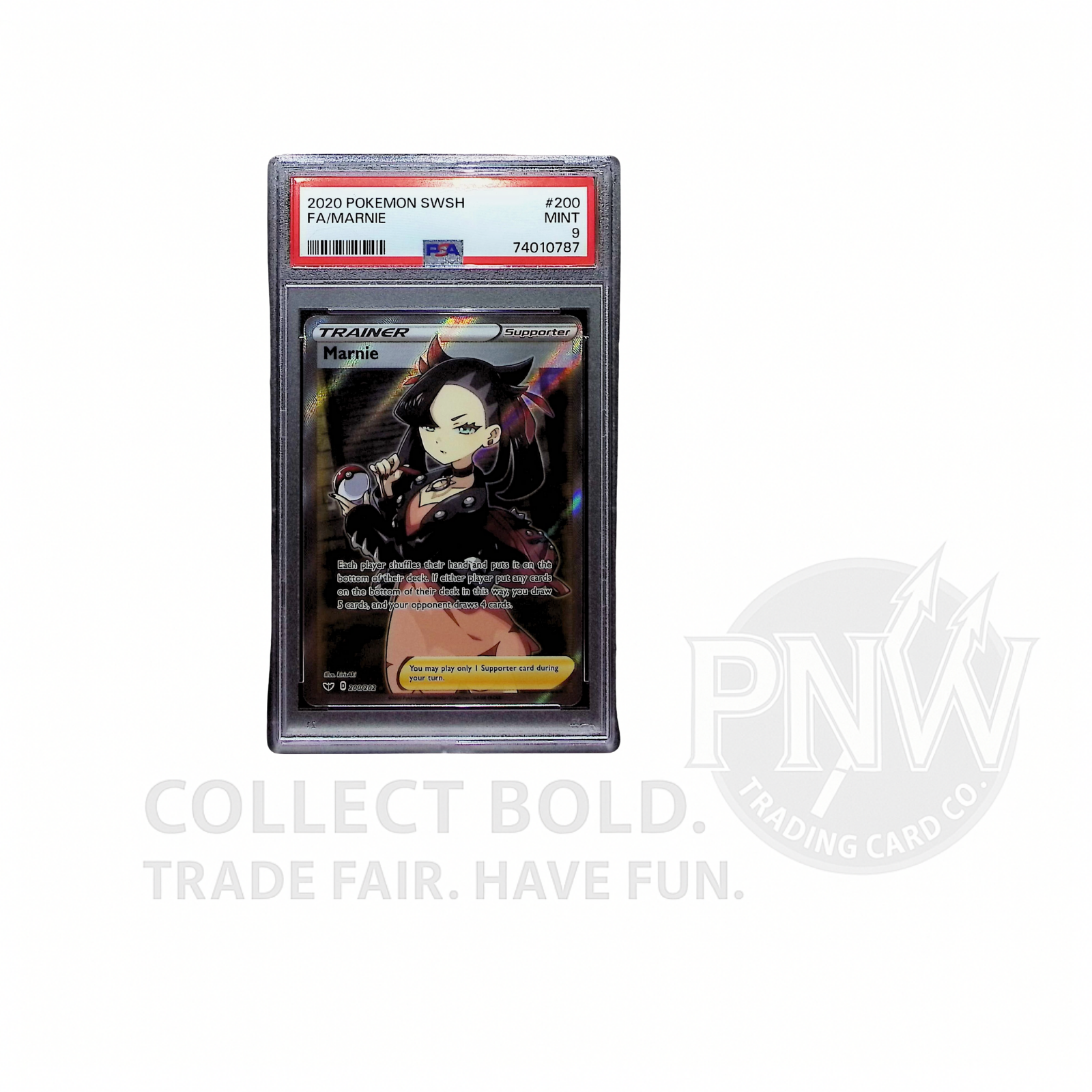 MARNIE 2020 Pokemon Sword & Shield Full Art 200/202 PSA 9