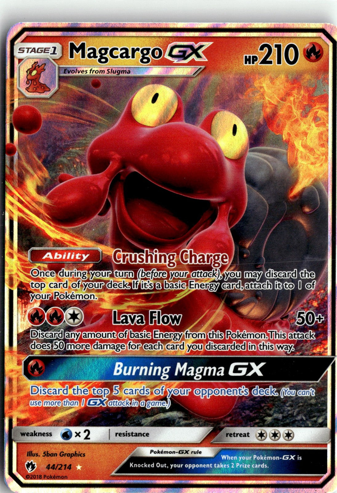 SM - Lost Thunder #44/214 Magcargo GX