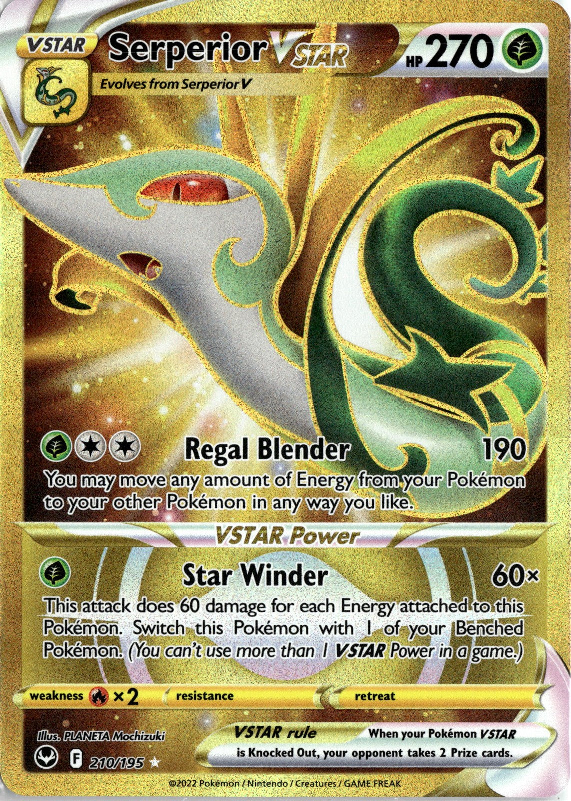 SWSH12: Silver Tempest #210/195 Serperior VSTAR (Secret) (210)