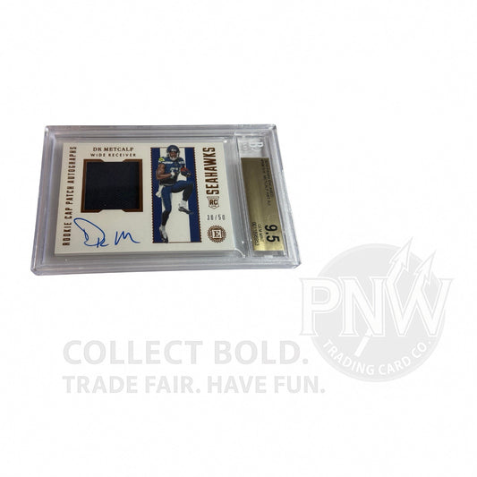 2019 Encased DK Metcalf Rookie Cap Patch Auto RC /50 BGS 9.5 10 Seahawks