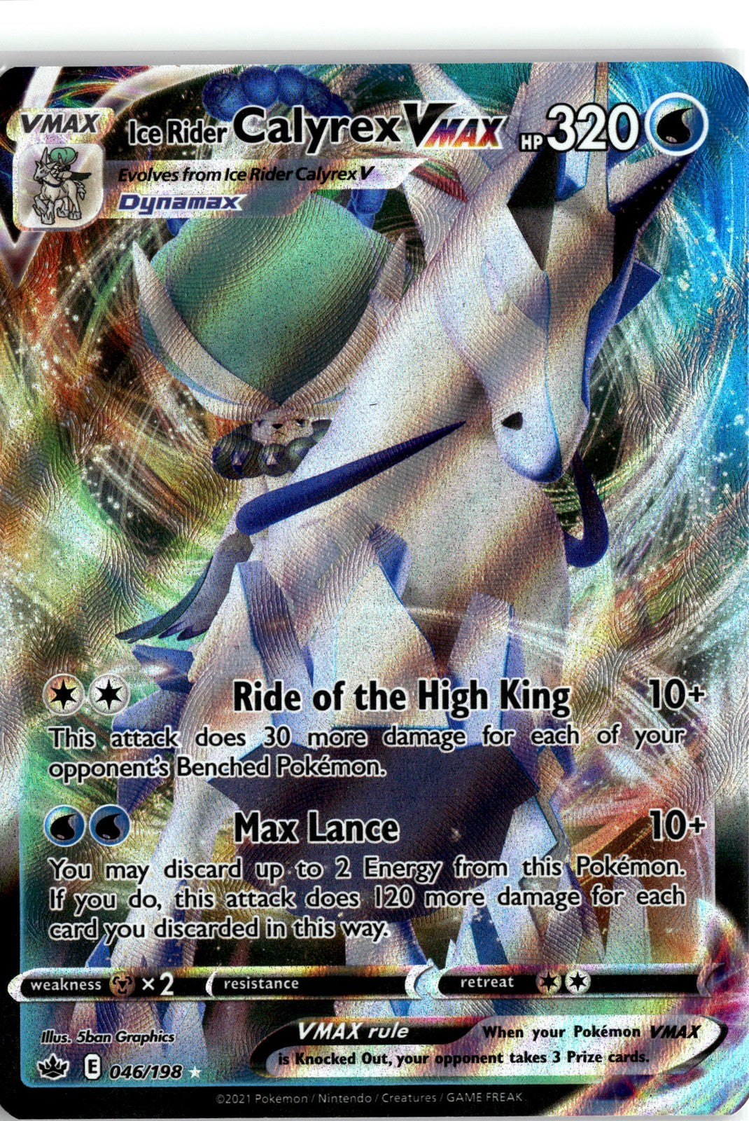 SWSH06: Chilling Reign #046/198 Ice Rider Calyrex VMAX