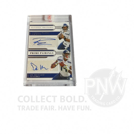 2019 NT National Treasures Prime Pairings Russell Wilson DK Metcalf Auto /10 SEA