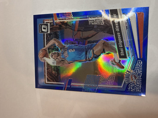 2023-24 Donruss Optic Shai Gilgeous-Alexander Blue Prizm /49 104 Color Match SGA