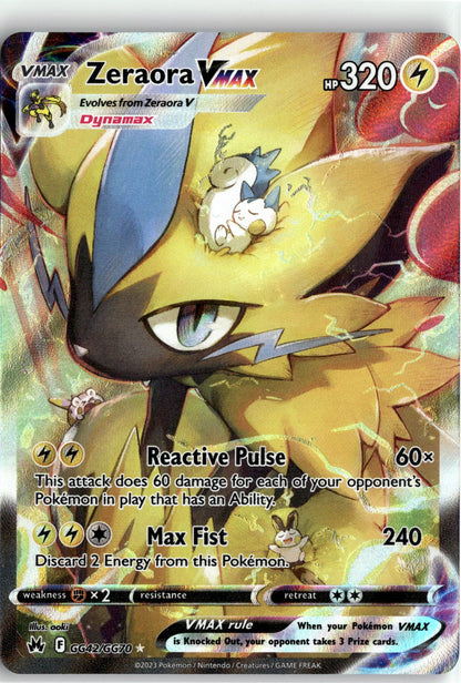 Crown Zenith: Galarian Gallery #GG42/GG70 Zeraora VMAX