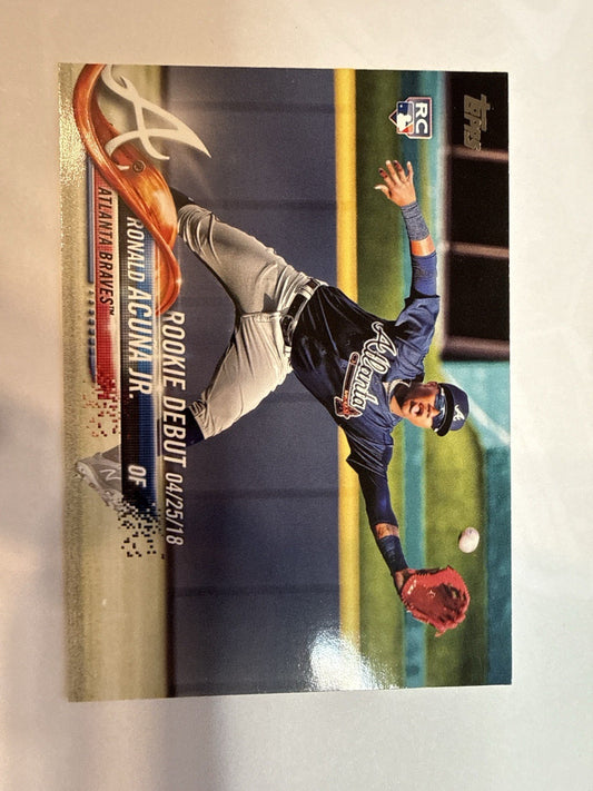 2018 Topps Update Series Ronald Acuna Jr. RC Rookie #US252 Braves