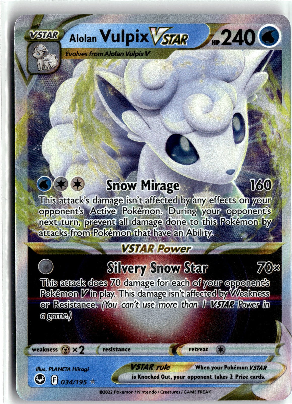 SWSH12: Silver Tempest #034/195 Alolan Vulpix VSTAR