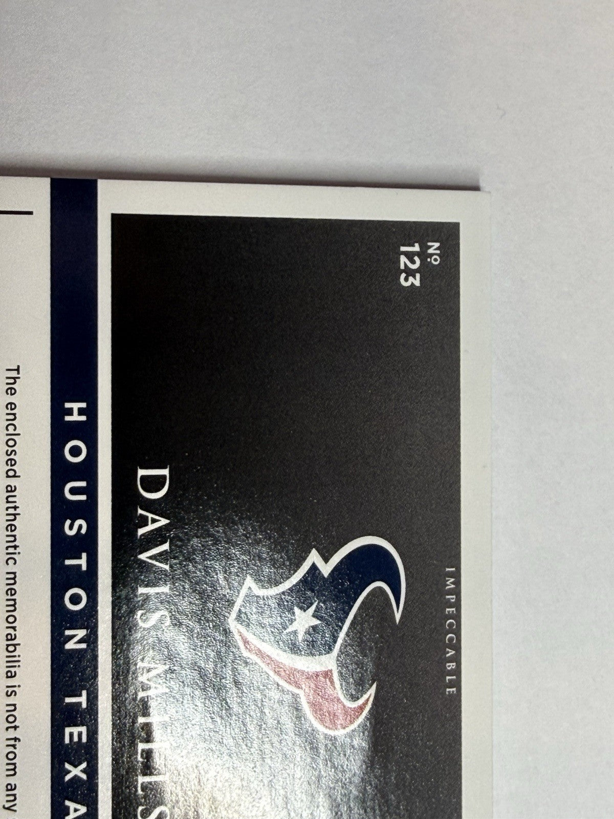 2021 Impeccable Davis Mills Elegance RPA RC Dual Patch Auto 41/75 Houston Texans