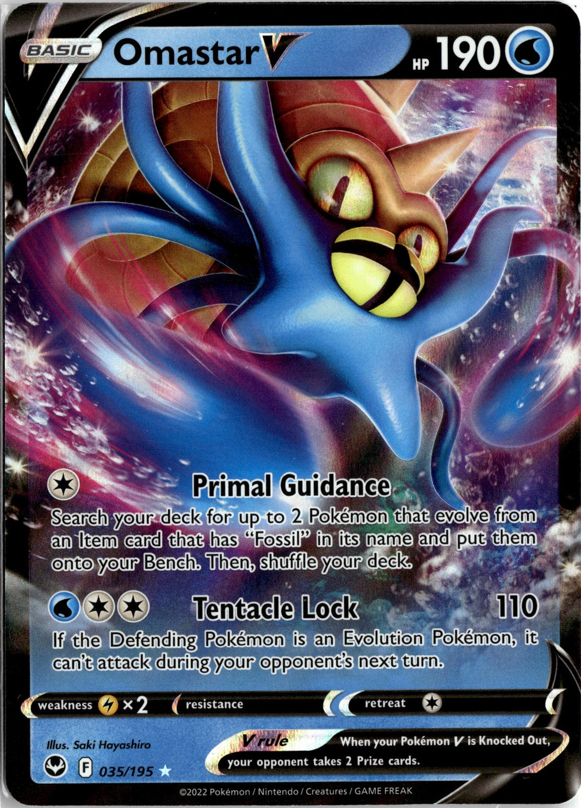 SWSH12: Silver Tempest #035/195 Omastar V