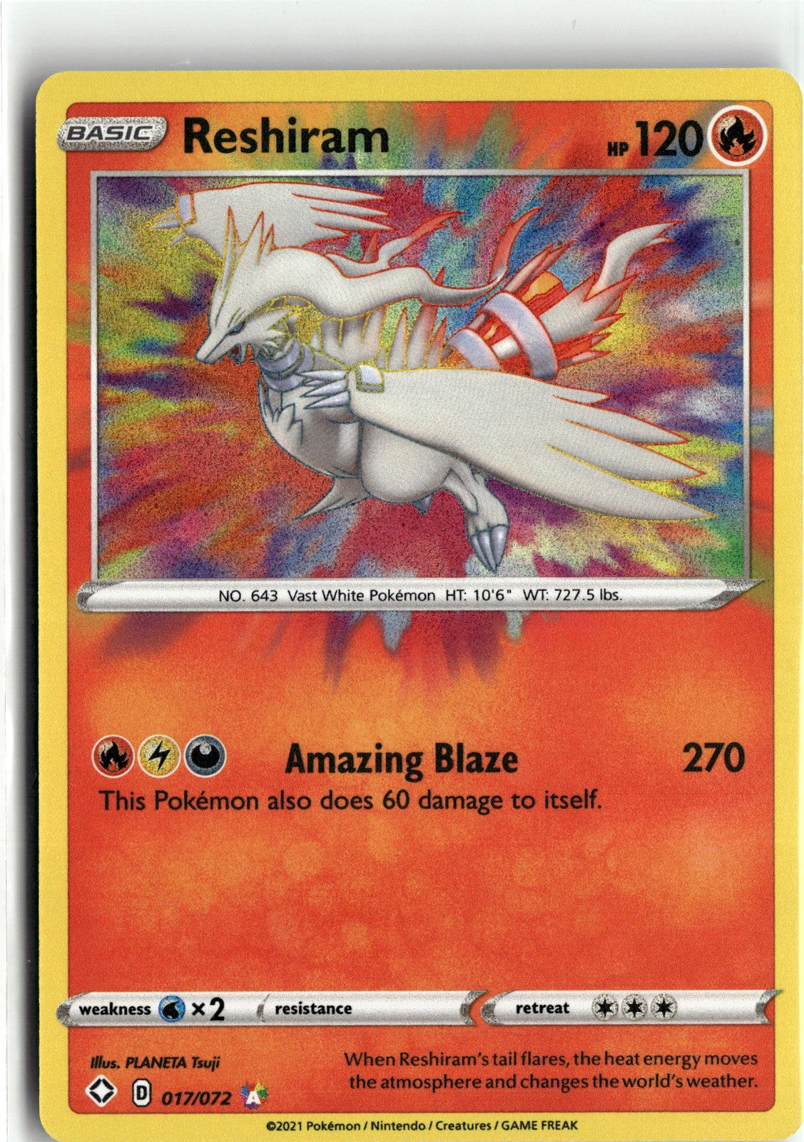 Shining Fates #017/072 Reshiram