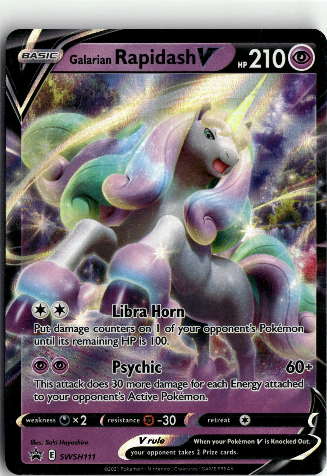 SWSH: Sword & Shield Promo Cards #SWSH111 Galarian Rapidash V