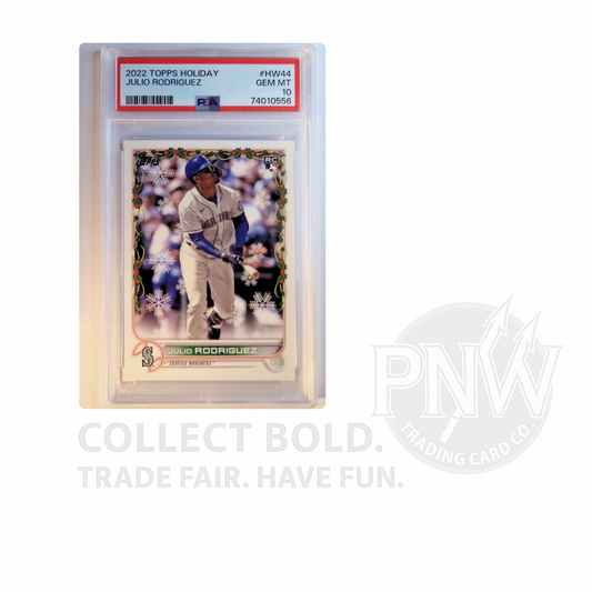 2022 Topps Holiday Julio Rodriguez Rookie RC #HW44 PSA 10 GEM MT Mariners