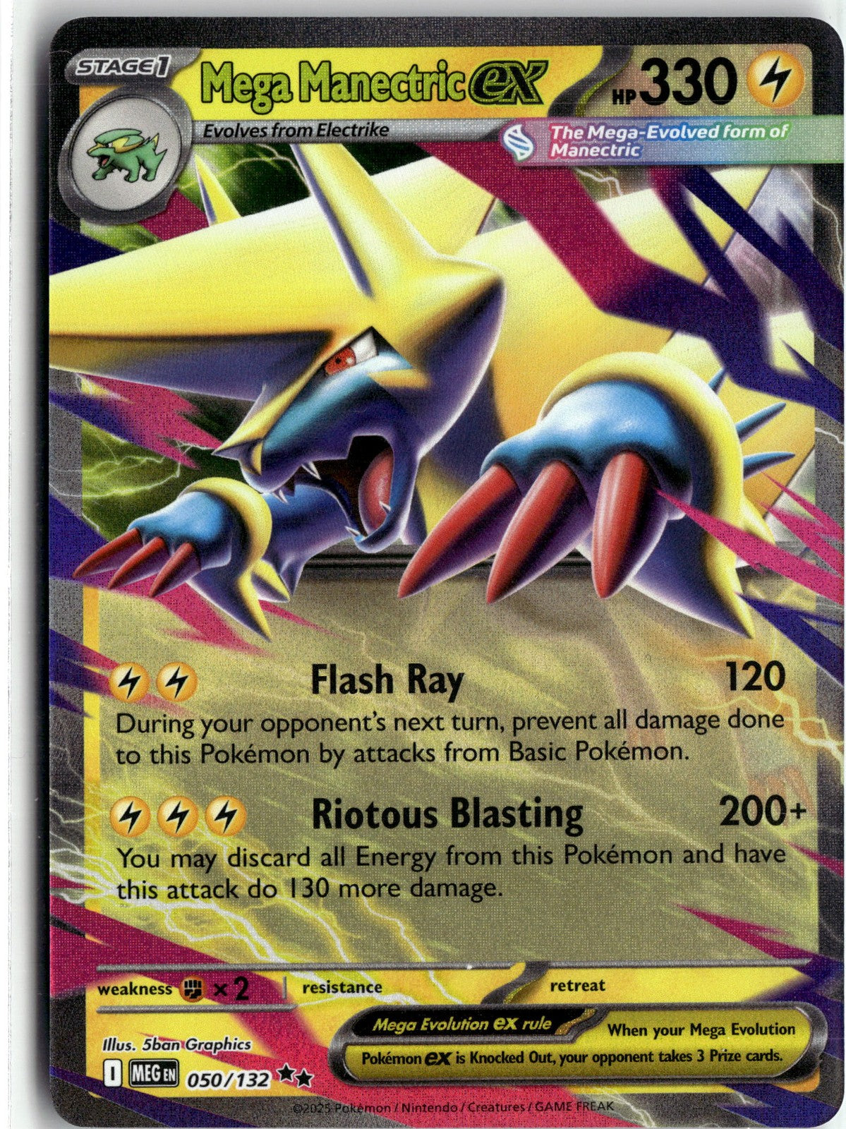 ME01: Mega Evolution #050/132 Mega Manectric ex