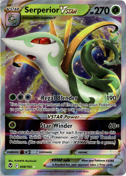 SWSH12: Silver Tempest #008/195 Serperior VSTAR