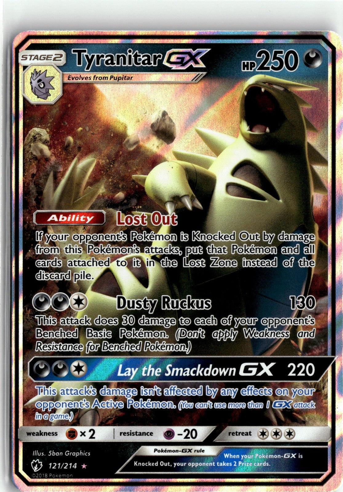 SM - Lost Thunder #121/214 Tyranitar GX