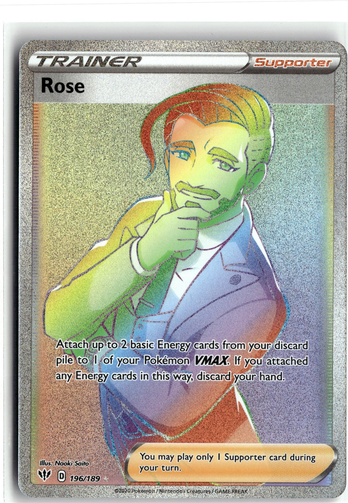 SWSH03: Darkness Ablaze #196/189 Rose (Secret)
