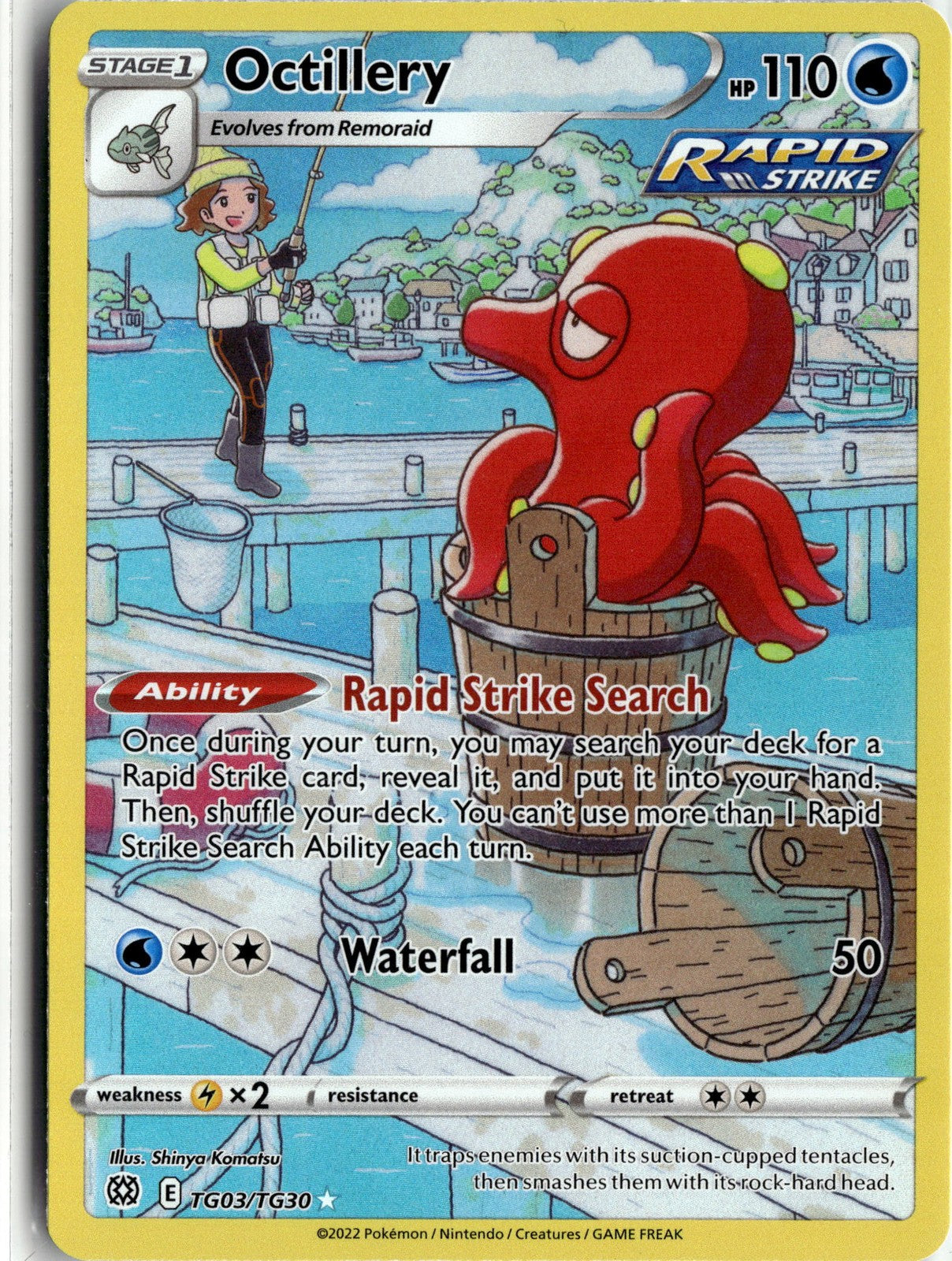 SWSH09: Brilliant Stars Trainer Gallery #TG03/TG30 Octillery