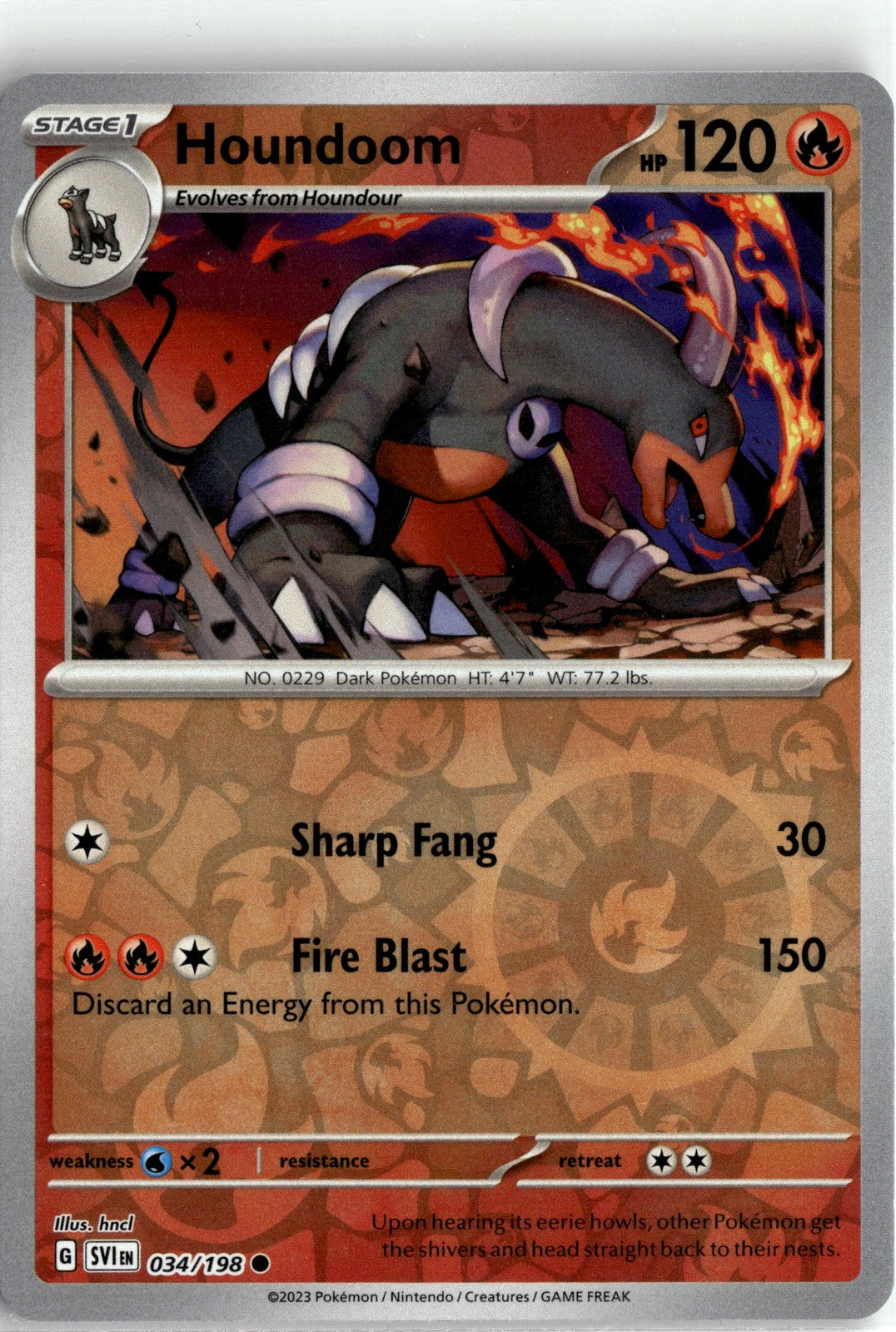 SV01: Scarlet & Violet Base Set #034/198 Houndoom