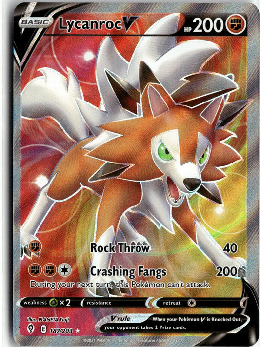SWSH07: Evolving Skies #187/203 Lycanroc V (Full Art)